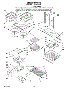 06 - Shelf Parts parts for Kitchenaid Refrigerator KFCO22EVBL00 from AppliancePartsPros.com