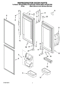 04 - Refrigerator Door Parts parts for Kitchenaid Refrigerator KBFS25EVBL00 from AppliancePartsPros.com