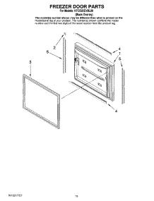 08 - Freezer Door Parts, Optional Parts parts for Kitchenaid Refrigerator KFCO22EVBL00 from AppliancePartsPros.com