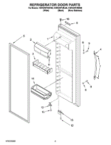 06 - Refrigerator Door Parts parts for Kitchenaid Refrigerator KSRX25FVMS00 from AppliancePartsPros.com