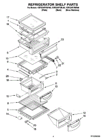 03 - Refrigerator Shelf Parts parts for Kitchenaid Refrigerator KSRX25FVWH00 from AppliancePartsPros.com