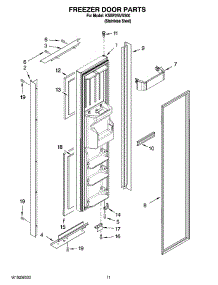 07 - Freezer Door Parts parts for Kitchenaid Refrigerator KSBP25IVSS00 from AppliancePartsPros.com