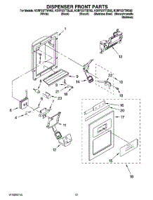 08 - Dispenser Front Parts parts for Kitchenaid Refrigerator KSRP25FTWH02 from AppliancePartsPros.com