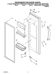06 - Refrigerator Door Parts parts for Kitchenaid Refrigerator KSRP25FTBT02 from AppliancePartsPros.com