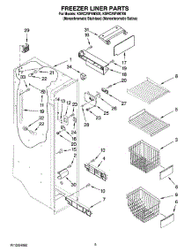 04 - Freezer Liner Parts parts for Kitchenaid Refrigerator KSRC25FVMT00 from AppliancePartsPros.com