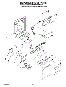 08 - Dispenser Front Parts parts for Kitchenaid Refrigerator KSRC25FVMT00 from AppliancePartsPros.com