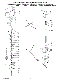 05 - Motor And Ice Container Parts parts for Kitchenaid Refrigerator KSRS25FTMS03 from AppliancePartsPros.com