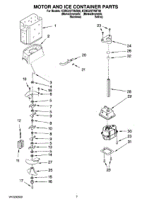05 - Motor And Ice Container Parts parts for Kitchenaid Refrigerator KSRG25FVMT00 from AppliancePartsPros.com