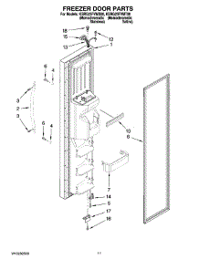 07 - Freezer Door Parts parts for Kitchenaid Refrigerator KSRG25FVMT00 from AppliancePartsPros.com