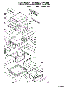 03 - Refrigerator Shelf Parts parts for Kitchenaid Refrigerator KSBS25IVSS00 from AppliancePartsPros.com