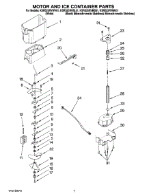 05 - Motor And Ice Container Parts parts for Kitchenaid Refrigerator KSRS25RVMS01 from AppliancePartsPros.com