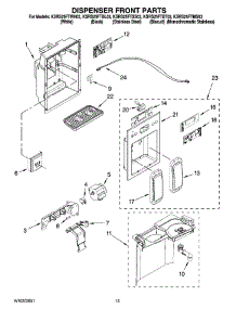 08 - Dispenser Front Parts parts for Kitchenaid Refrigerator KSRS25FTBL03 from AppliancePartsPros.com