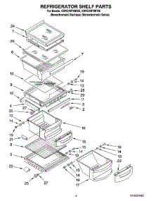 03 - Refrigerator Shelf Parts parts for Kitchenaid Refrigerator KSRC25FVMS00 from AppliancePartsPros.com