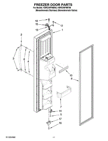 07 - Freezer Door Parts parts for Kitchenaid Refrigerator KSRC25FVMS00 from AppliancePartsPros.com