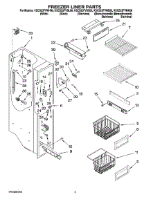 04 - Freezer Liner Parts parts for Kitchenaid Refrigerator KSCS23FVSS00 from AppliancePartsPros.com
