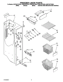 04 - Freezer Liner Parts parts for Kitchenaid Refrigerator KSRP22FTWH02 from AppliancePartsPros.com