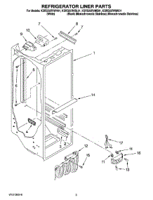 02 - Refrigerator Liner Parts parts for Kitchenaid Refrigerator KSRS25RVBL01 from AppliancePartsPros.com