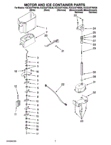 05 - Motor And Ice Container Parts parts for Kitchenaid Refrigerator KSCS23FVBL00 from AppliancePartsPros.com