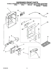 08 - Dispenser Front Parts parts for Kitchenaid Refrigerator KSCS23FVWH00 from AppliancePartsPros.com