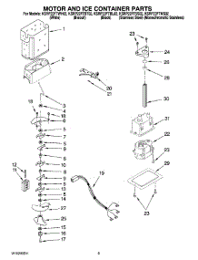 06 - Motor And Ice Container Parts parts for Kitchenaid Refrigerator KSRP22FTBT02 from AppliancePartsPros.com