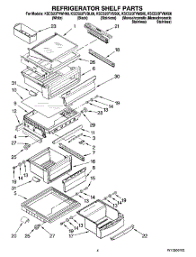 03 - Refrigerator Shelf Parts parts for Kitchenaid Refrigerator KSCS23FVMK00 from AppliancePartsPros.com