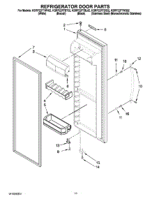07 - Refrigerator Door Parts parts for Kitchenaid Refrigerator KSRP22FTBT02 from AppliancePartsPros.com