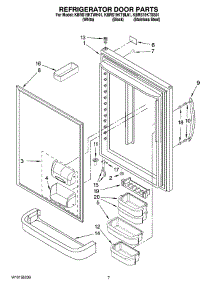 04 - Refrigerator Door Parts parts for Kitchenaid Refrigerator KBRS19KTSS01 from AppliancePartsPros.com