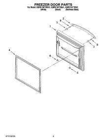 05 - Freezer Door Parts parts for Kitchenaid Refrigerator KBRS19KTSS01 from AppliancePartsPros.com