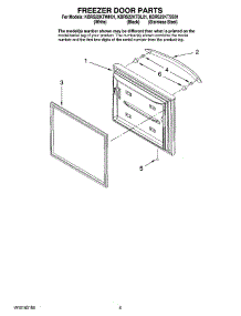03 - Freezer Door Parts parts for Kitchenaid Refrigerator KBRS22KTBL01 from AppliancePartsPros.com