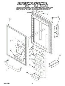 05 - Refrigerator Door Parts parts for Kitchenaid Refrigerator KBRS22KTBL01 from AppliancePartsPros.com
