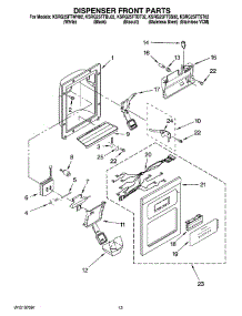08 - Dispenser Front Parts parts for Kitchenaid Refrigerator KSRG25FTST02 from AppliancePartsPros.com