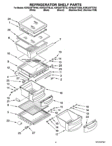 03 - Refrigerator Shelf Parts parts for Kitchenaid Refrigerator KSRG25FTWH02 from AppliancePartsPros.com