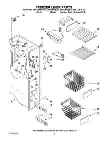 04 - Freezer Liner Parts parts for Kitchenaid Refrigerator KSRX25FTSS02 from AppliancePartsPros.com