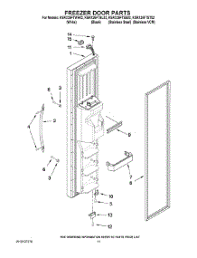 07 - Freezer Door Parts parts for Kitchenaid Refrigerator KSRX25FTSS02 from AppliancePartsPros.com