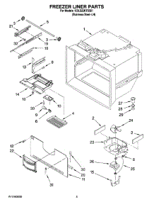 03 - Freezer Liner Parts parts for Kitchenaid Refrigerator KBLS22KTSS01 from AppliancePartsPros.com