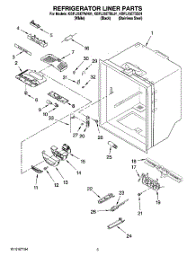 03 - Refrigerator Liner Parts parts for Kitchenaid Refrigerator KBFL25ETWH01 from AppliancePartsPros.com
