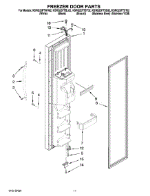 07 - Freezer Door Parts parts for Kitchenaid Refrigerator KSRG25FTSS02 from AppliancePartsPros.com