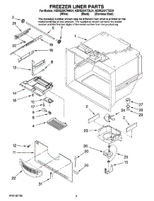 02 - Freezer Liner Parts parts for Kitchenaid Refrigerator KBRS22KTWH01 from AppliancePartsPros.com