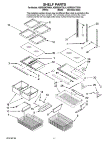 07 - Shelf Parts parts for Kitchenaid Refrigerator KBRS22KTWH01 from AppliancePartsPros.com