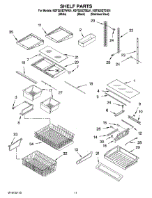 06 - Shelf Parts parts for Kitchenaid Refrigerator KBFS25ETWH01 from AppliancePartsPros.com