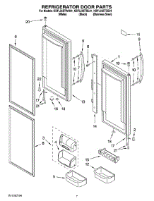 04 - Refrigerator Door Parts parts for Kitchenaid Refrigerator KBFL25ETBL01 from AppliancePartsPros.com