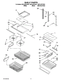 06 - Shelf Parts parts for Kitchenaid Refrigerator KBFL25ETBL01 from AppliancePartsPros.com