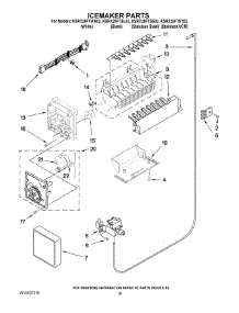 12 - Icemaker Parts parts for Kitchenaid Refrigerator KSRX25FTBL02 from AppliancePartsPros.com