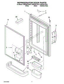 04 - Refrigerator Door Parts parts for Kitchenaid Refrigerator KBRS20ETWH01 from AppliancePartsPros.com