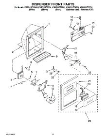 09 - Dispenser Front Parts parts for Kitchenaid Refrigerator KSRG22FTBL02 from AppliancePartsPros.com
