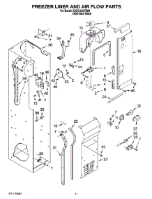 08 - Freezer Liner And Air Flow Parts parts for Kitchenaid Refrigerator KSSC42QVS00 from AppliancePartsPros.com
