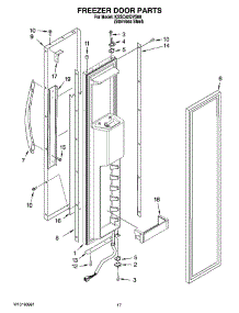 11 - Freezer Door Parts parts for Kitchenaid Refrigerator KSSC42QVS00 from AppliancePartsPros.com