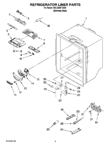 02 - Refrigerator Liner Parts parts for Kitchenaid Refrigerator KBLS20ETSS01 from AppliancePartsPros.com