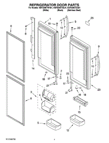 04 - Refrigerator Door Parts parts for Kitchenaid Refrigerator KBFS20ETSS01 from AppliancePartsPros.com