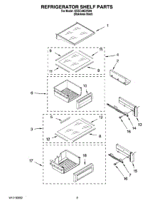 07 - Refrigerator Shelf Parts parts for Kitchenaid Refrigerator KSSC48QVS00 from AppliancePartsPros.com